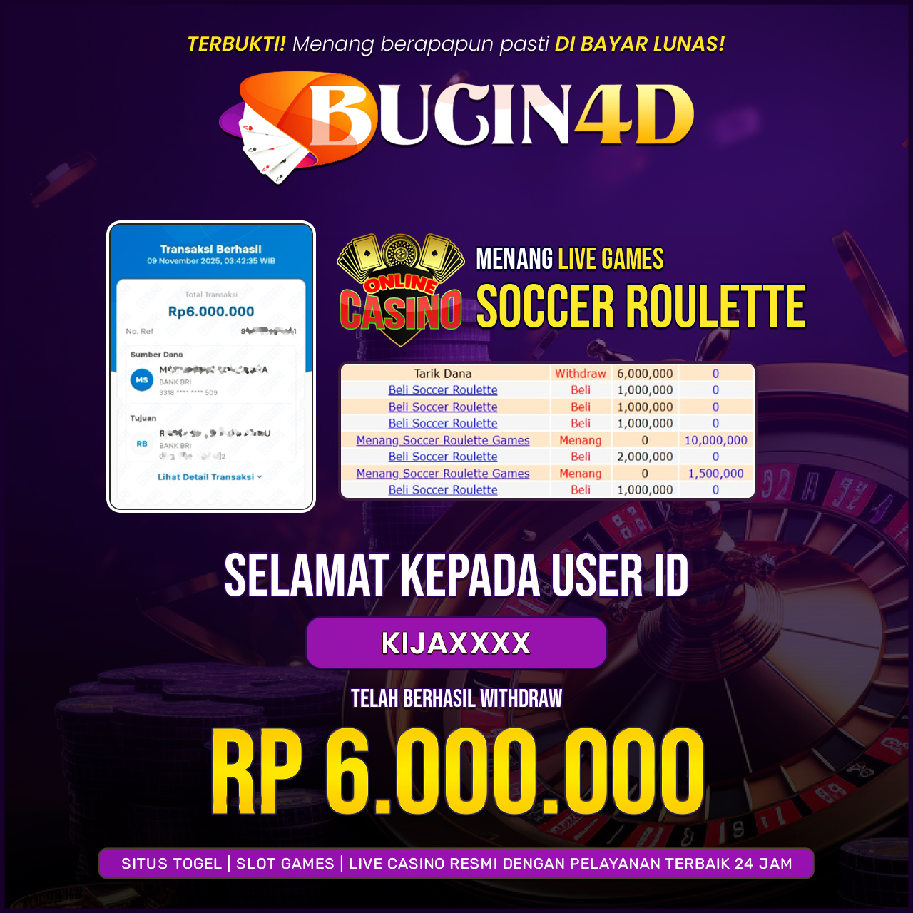 BUKTI JP LIVE CASINO