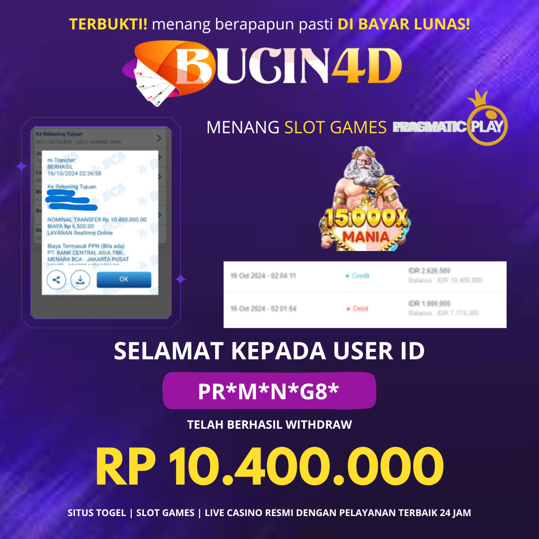 BUKTI JP SLOT PRAGMATIC PLAY