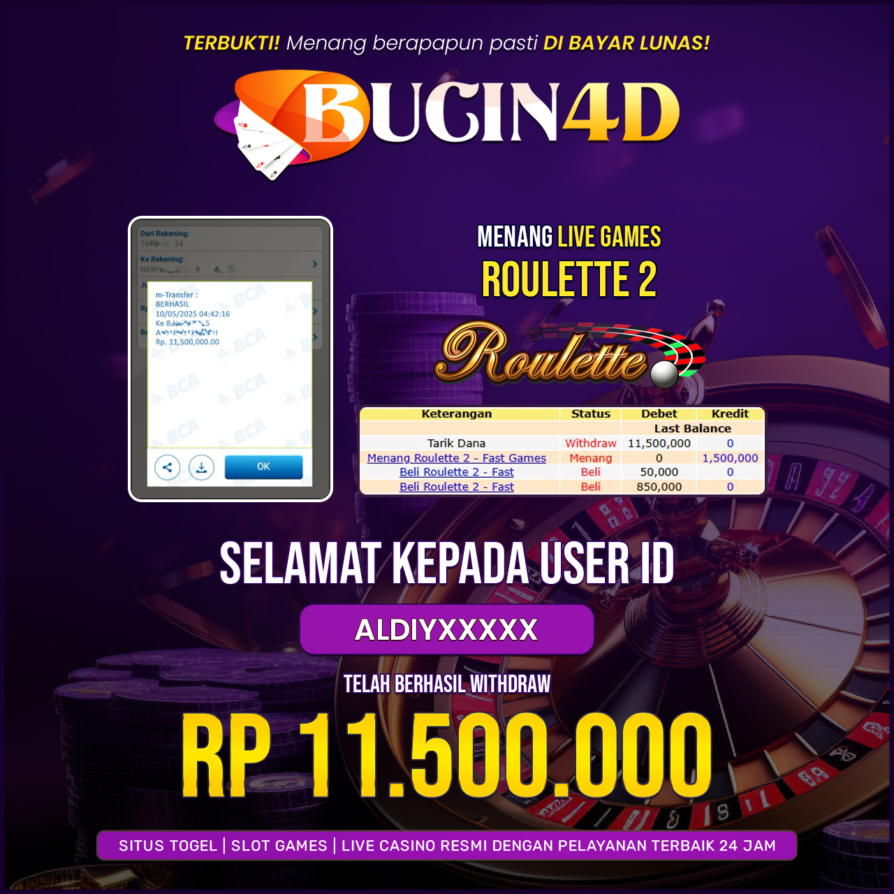 BUKTI JP LIVE CASINO