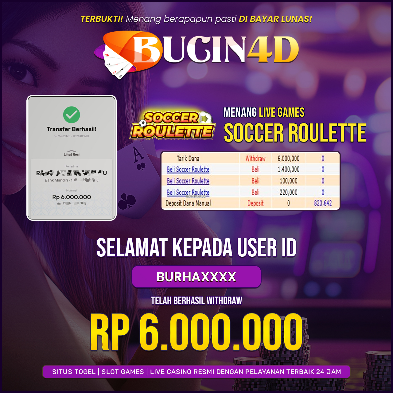 BUKTI JP LIVE CASINO