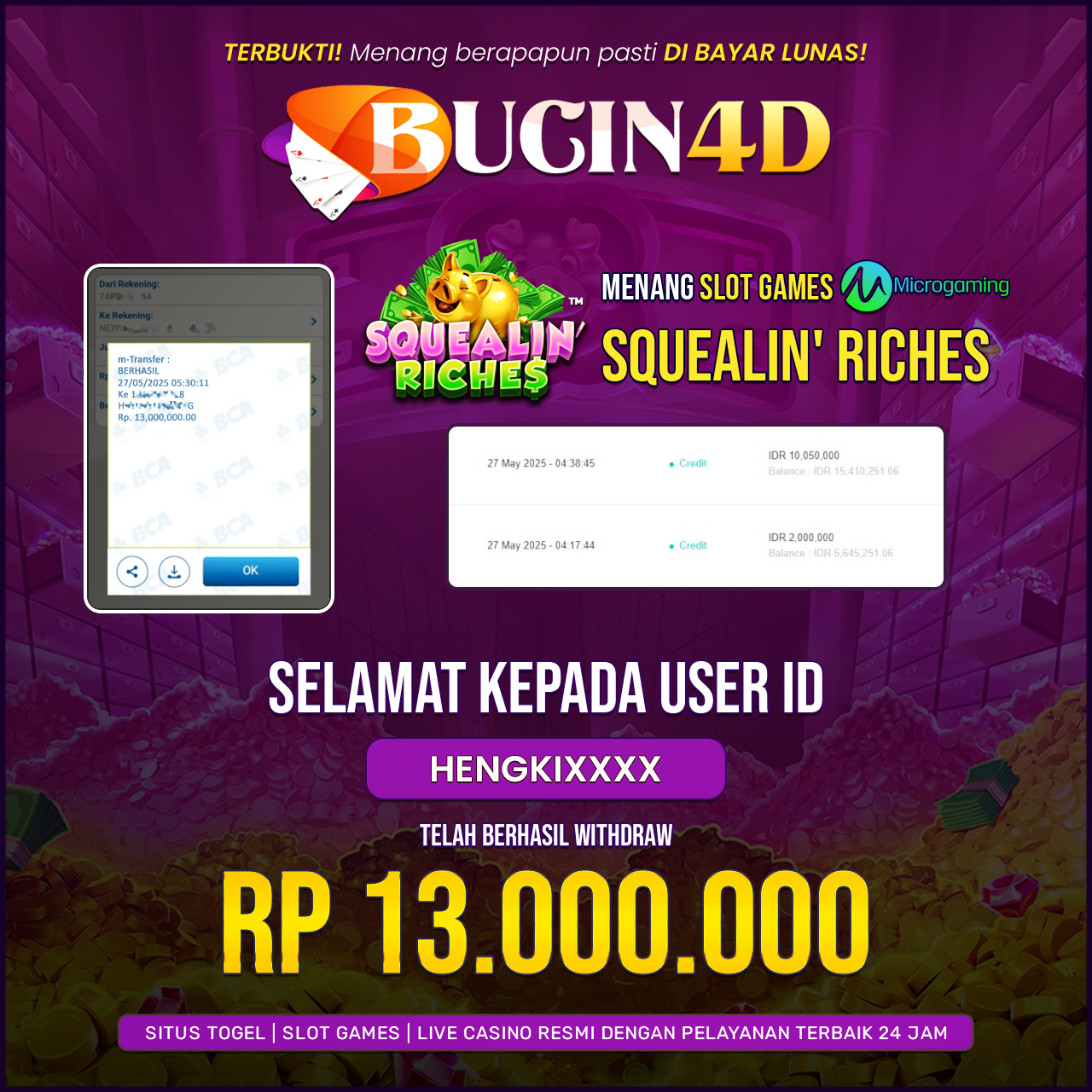 BUKTI JP SLOT GAMES MICROGAMING