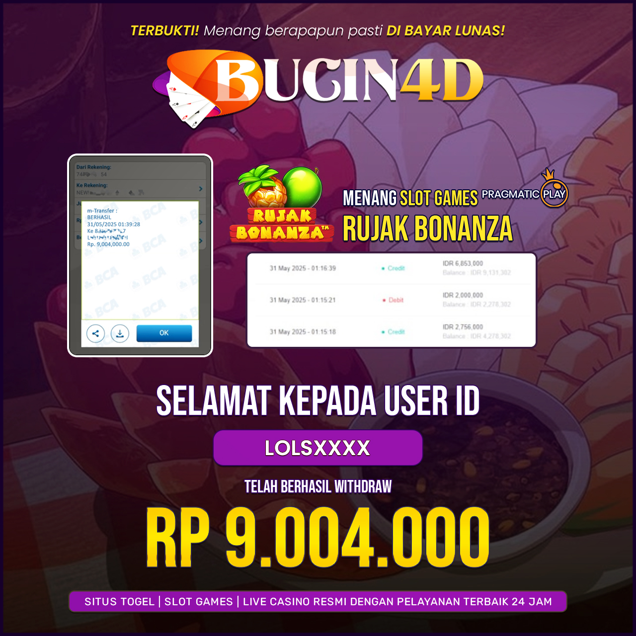 BUKTI JP SLOT PRAGMATIC PLAY