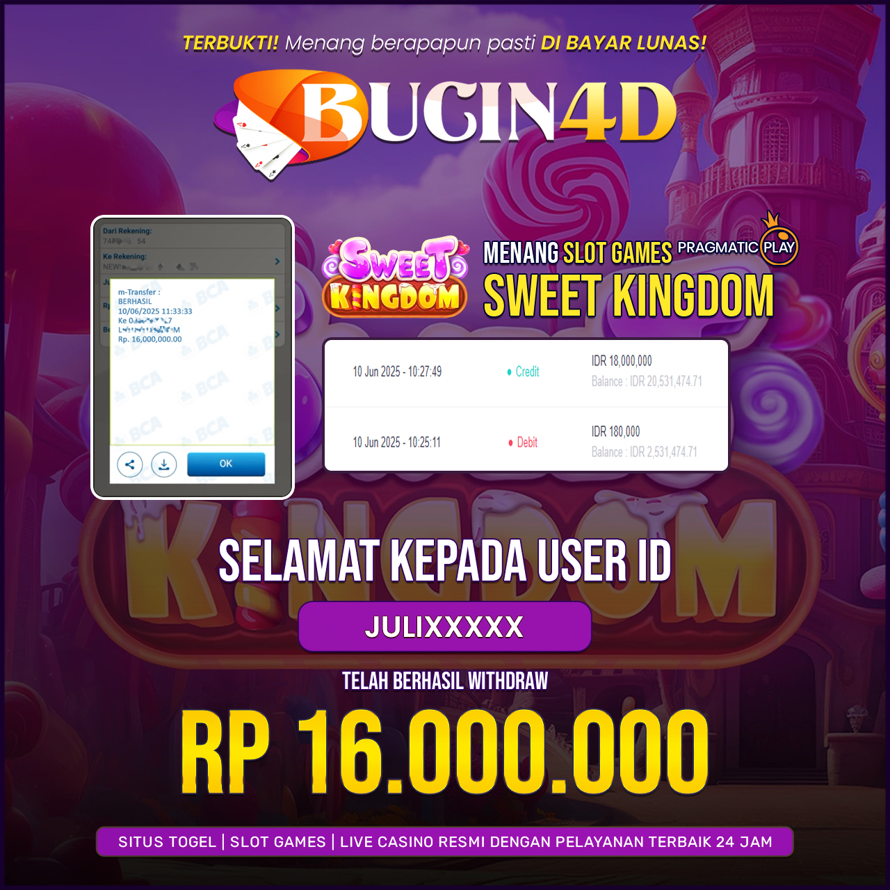 BUKTI JP SLOT PRAGMATIC PLAY