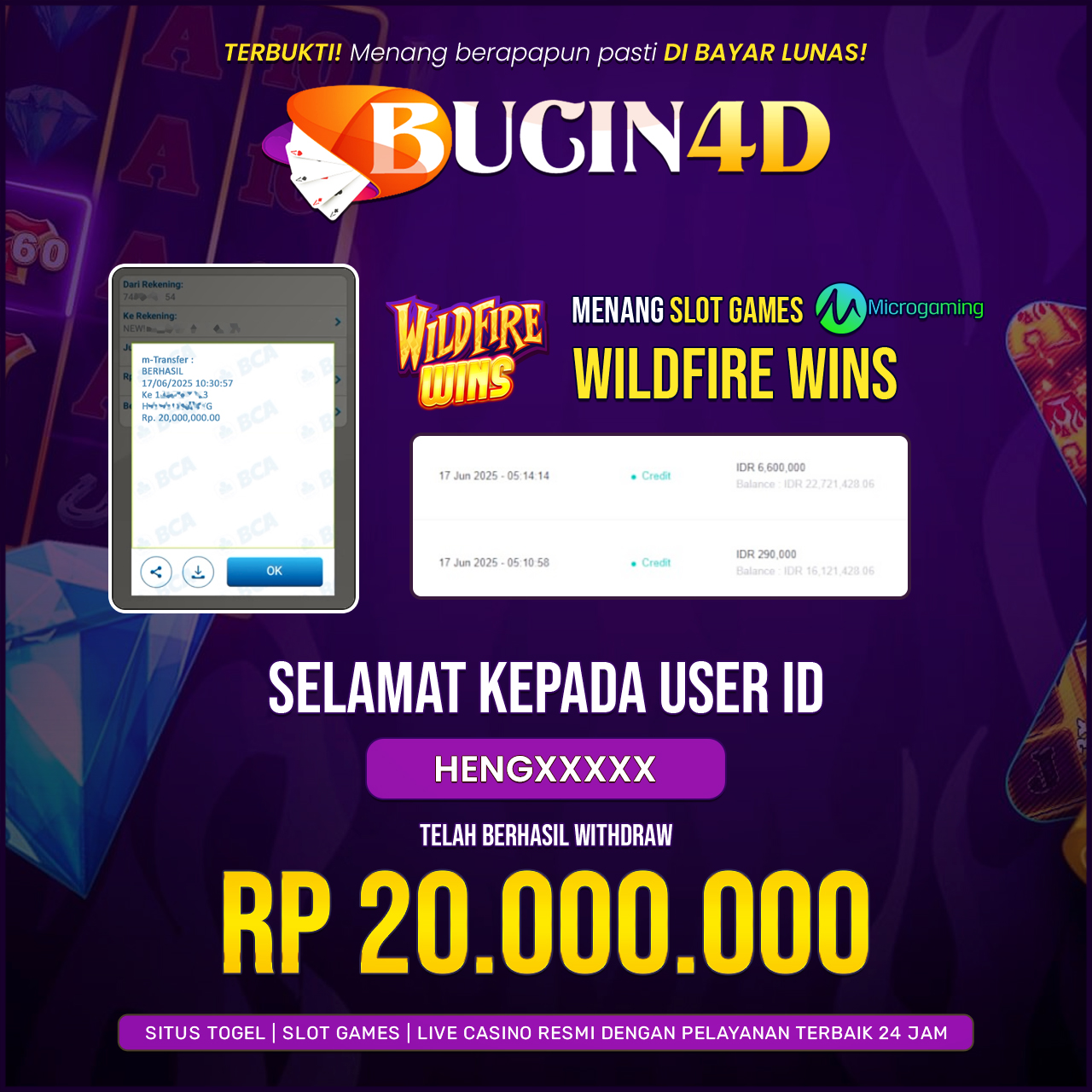 BUKTI JP SLOT MICROGAMING