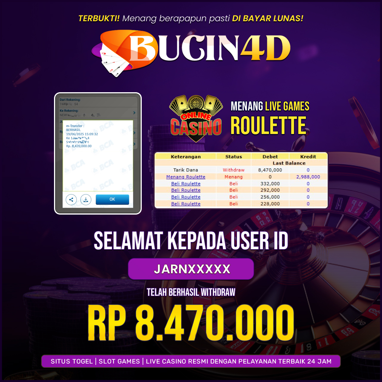 BUKTI JP LIVE CASSINO