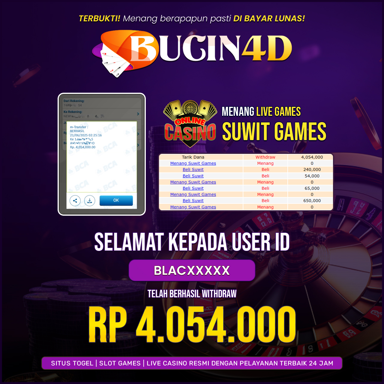 BUKTI JP LIVE CASSINO