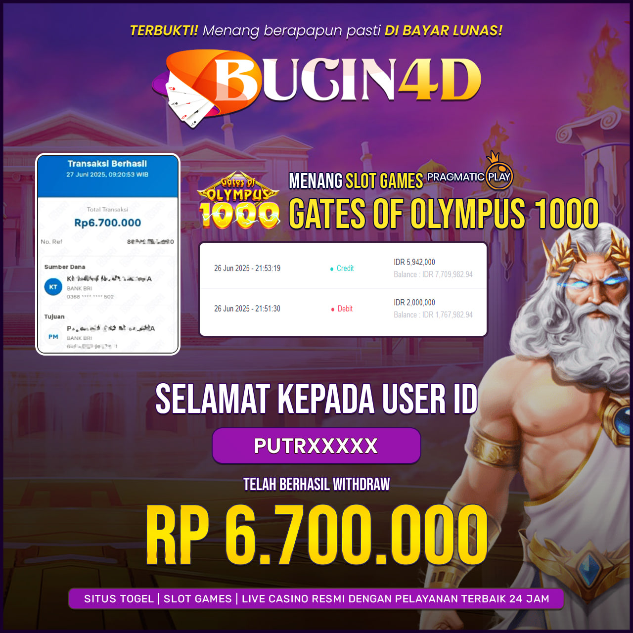 BUKTI JP SLOT PRAGMATIC PLAY