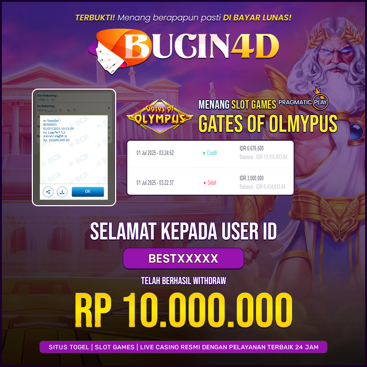 BUKTI JP SLOT PRAGMATIC PLAY