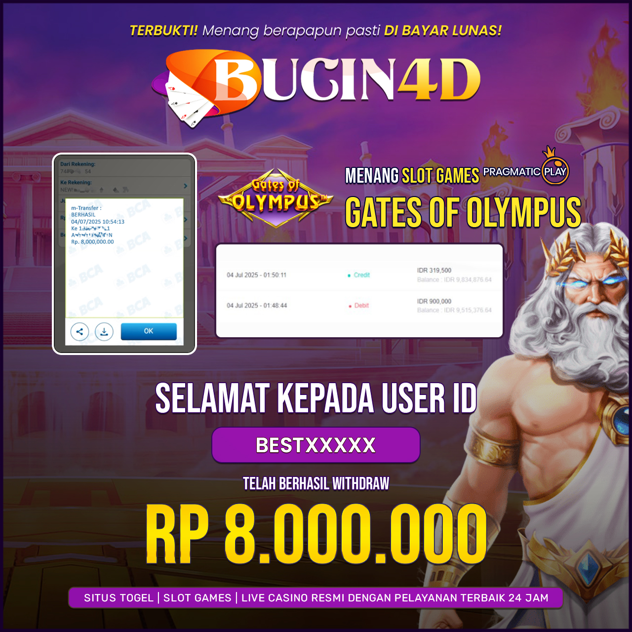 BUKTI JP SLOT PRAGMATIC PLAY