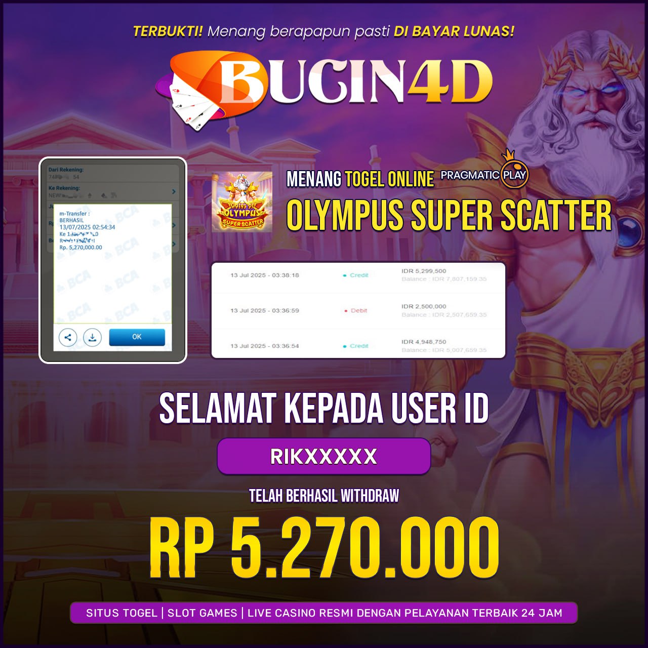 BUKTI JP SLOT PRAGMATIC PLAY