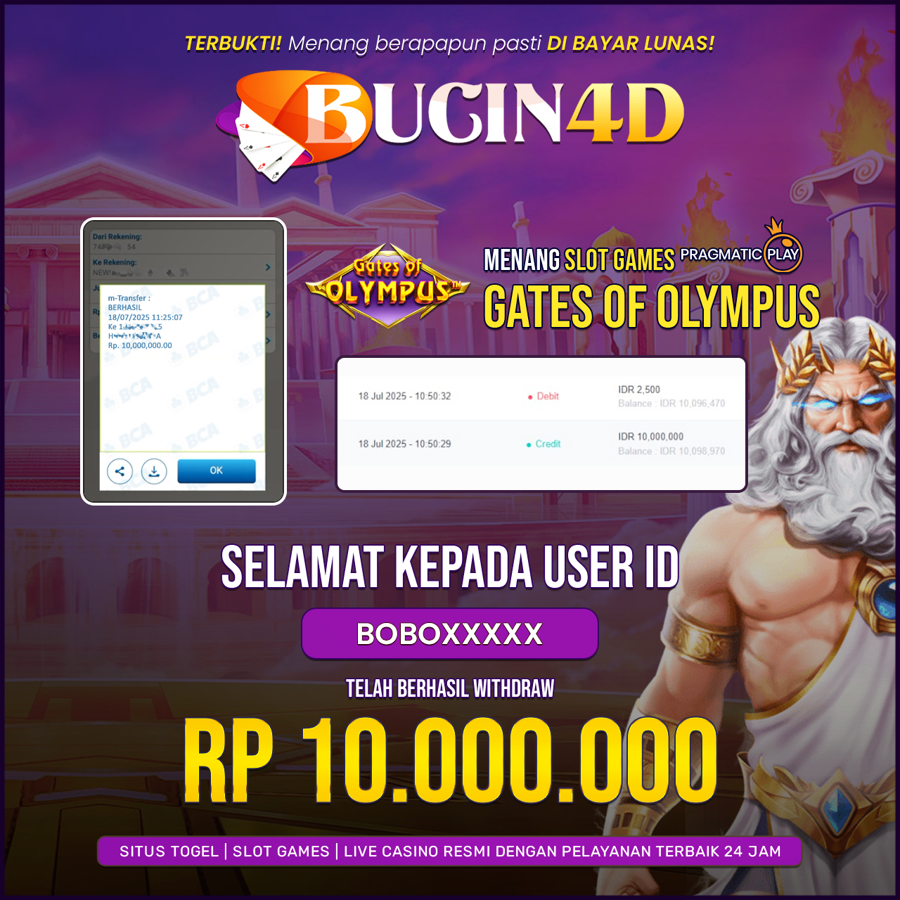 BUKTI JP SLOT PRAGMATIC PLAY
