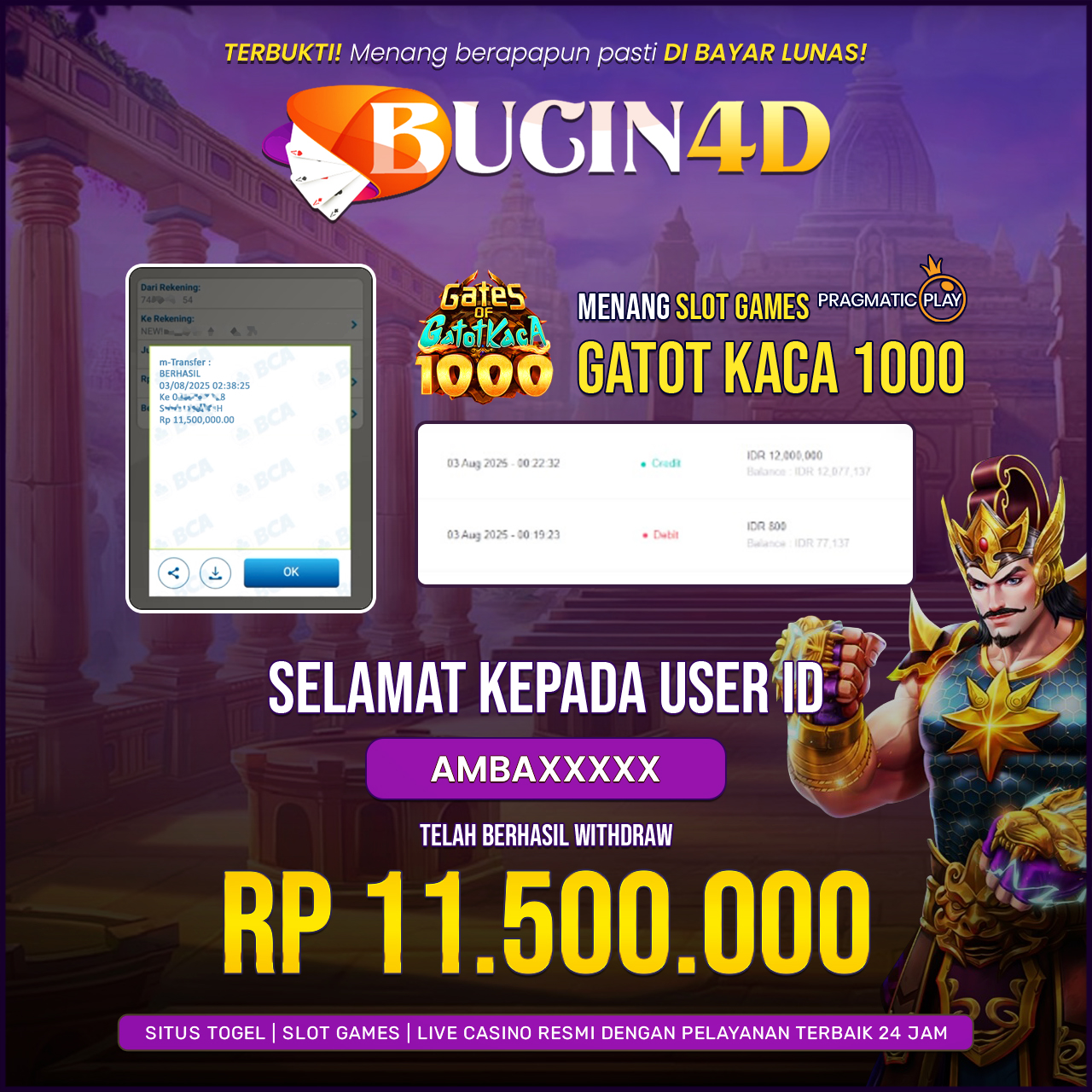 BUKTI JP SLOT PRAGMATIC PLAY