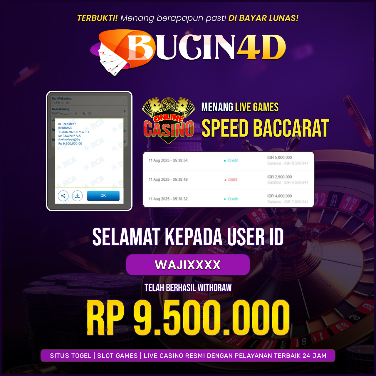 BUKTI JP LIVE CASINO