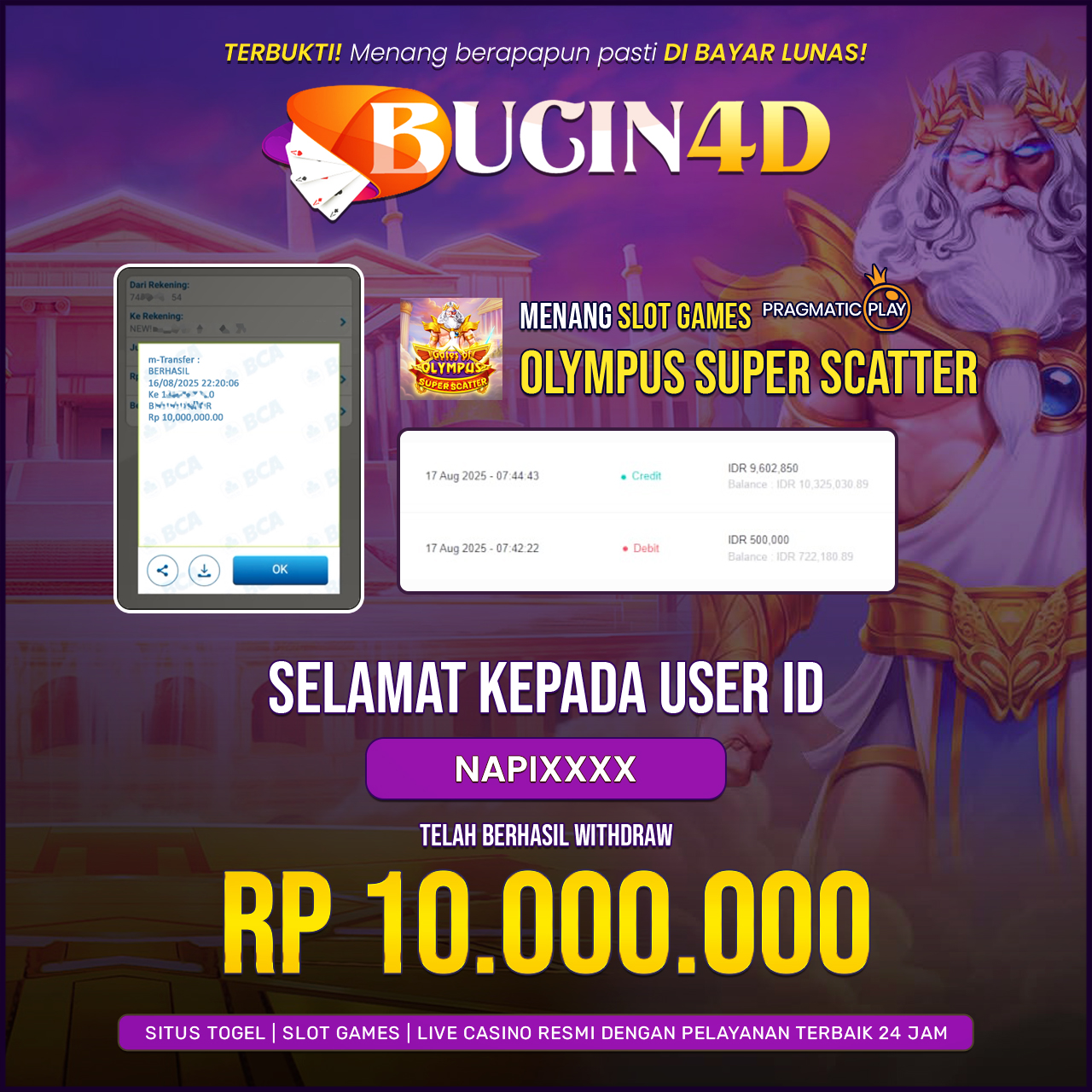 BUKTI JP SLOT PRAGMATIC PLAY