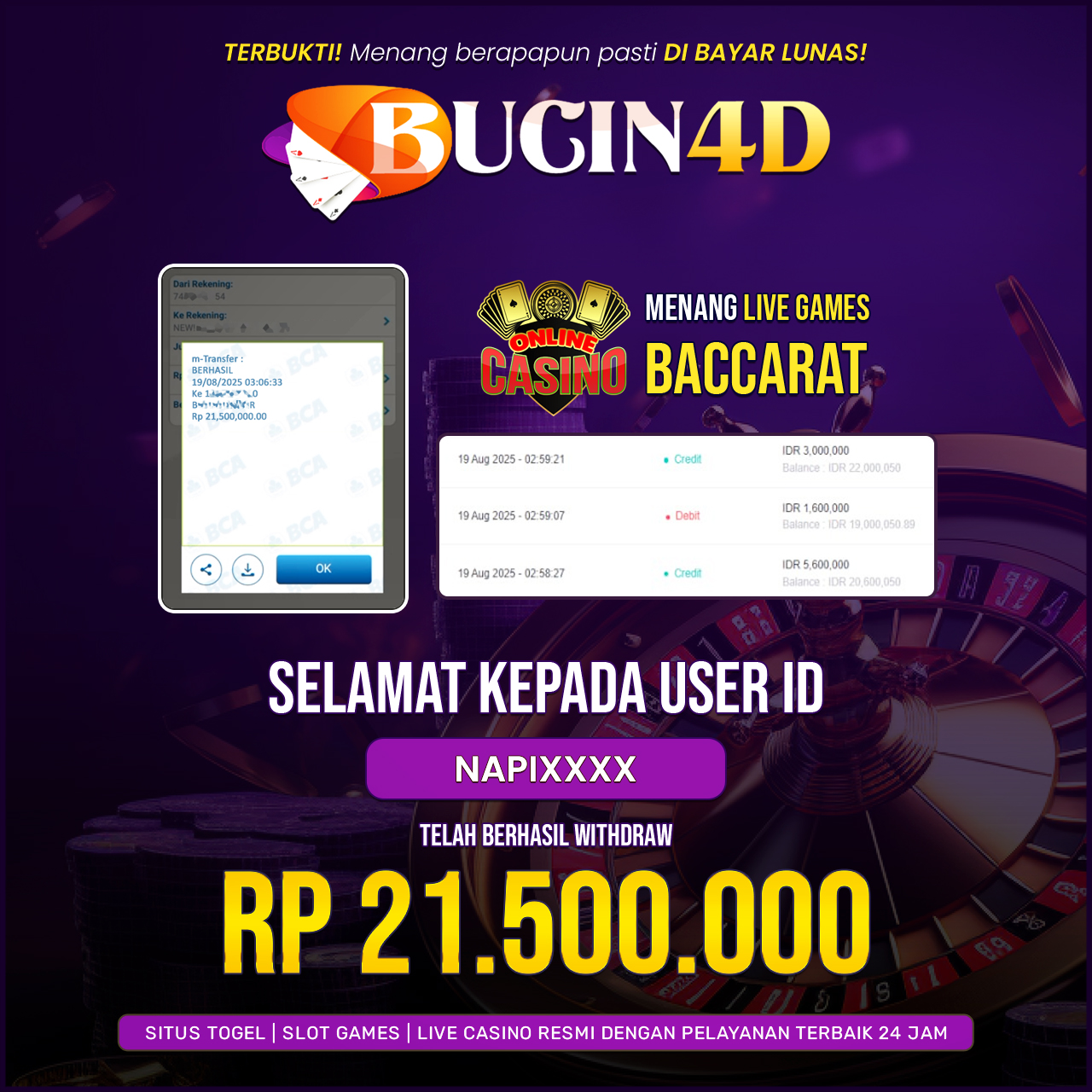 BUKTI JP LIVE CASINO