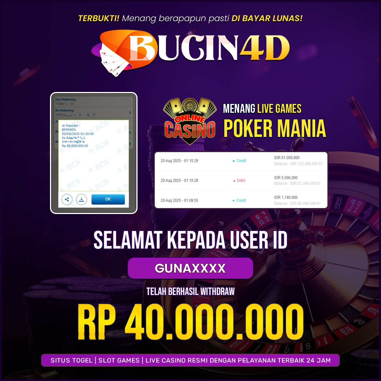 BUKTI JP LIVE CASINO