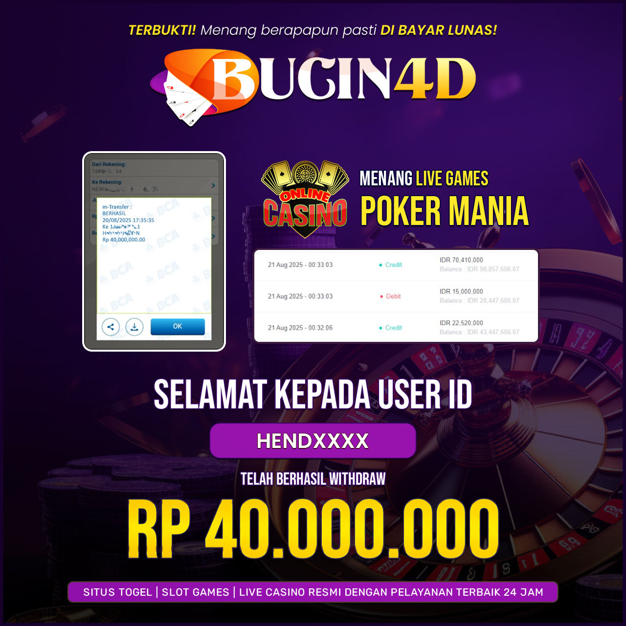 BUKTI JP LIVE CASINO