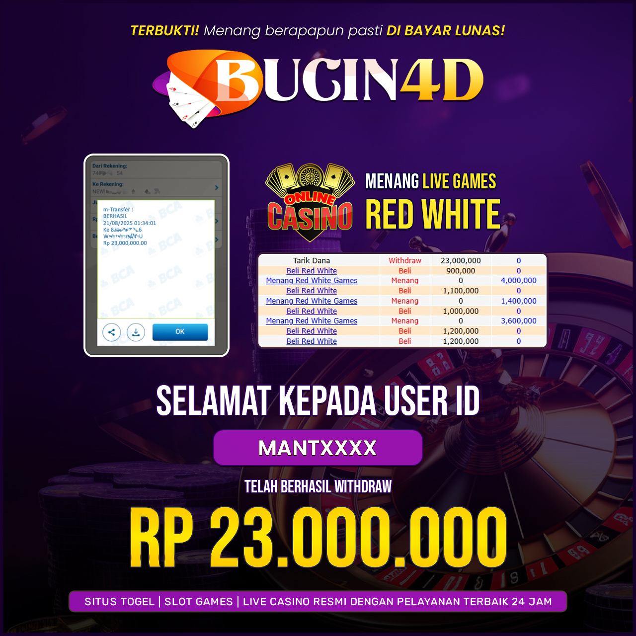 BUKTI JP LIVE CASINO