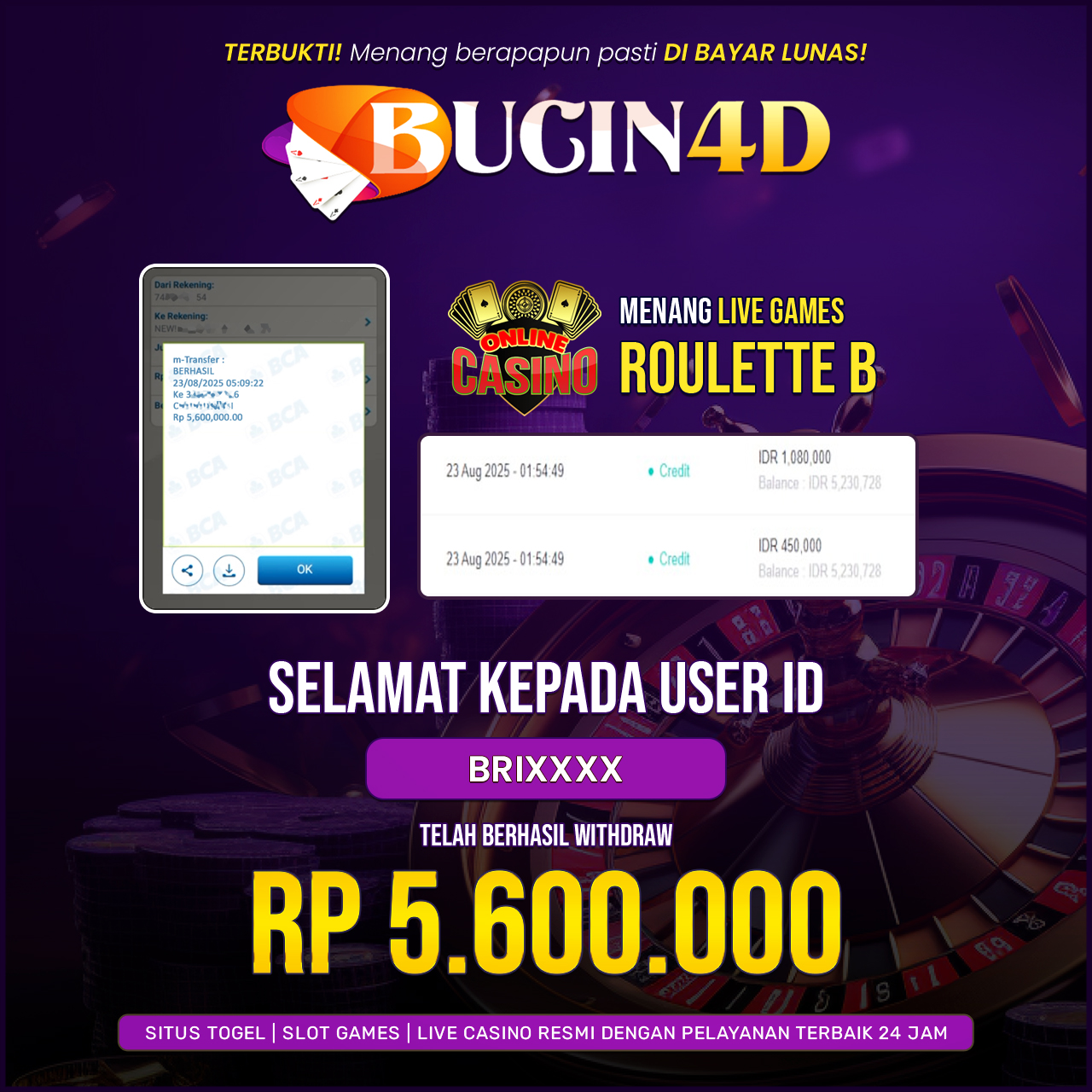 BUKTI JP LIVE CASINO