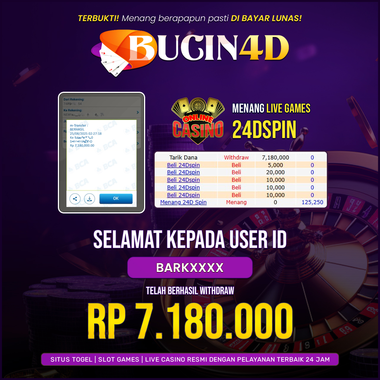 BUKTI JP LIVE CASINO