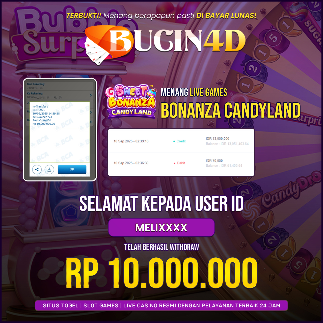 BUKTI JP LIVE GAMES