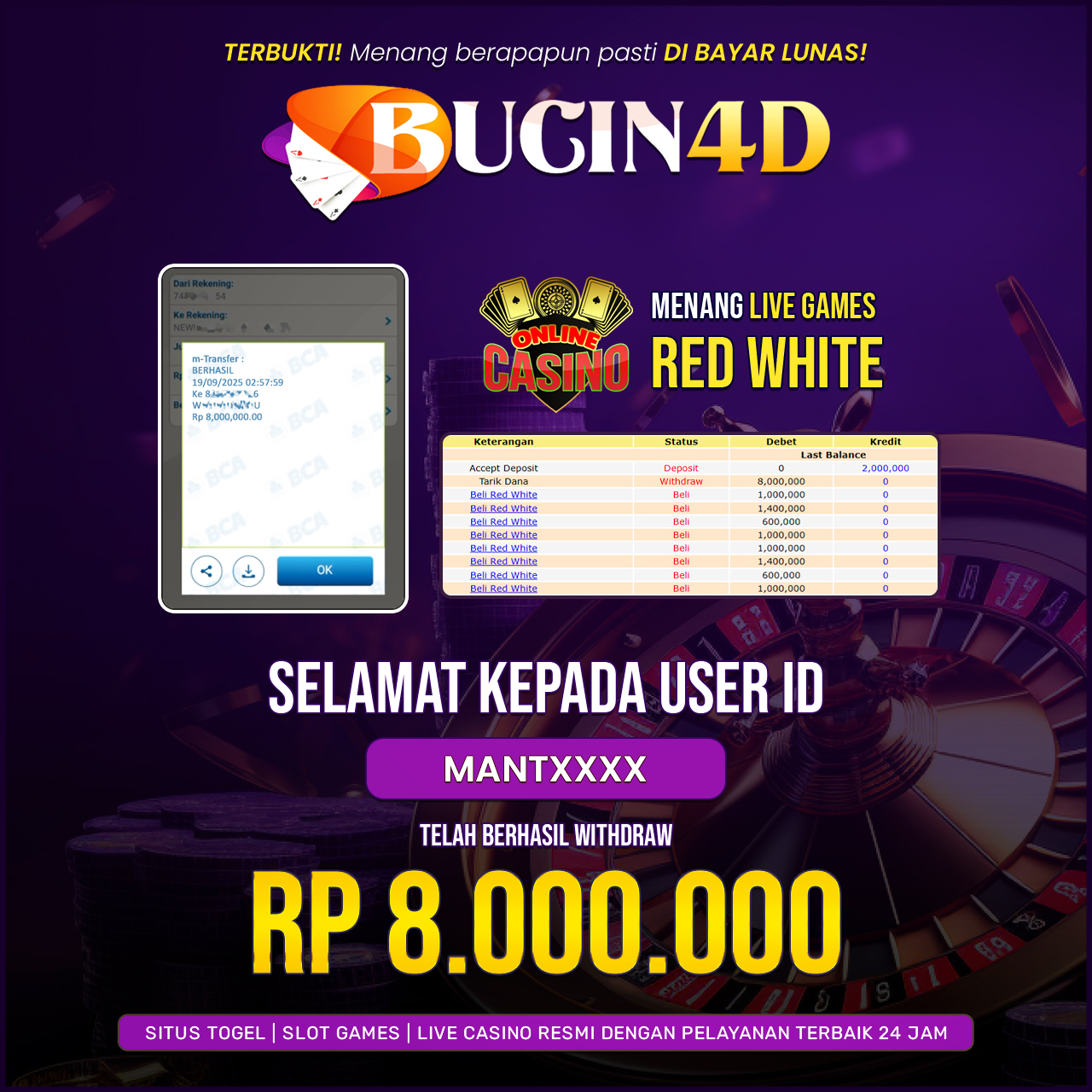 BUKTI JP LIVE CASINO