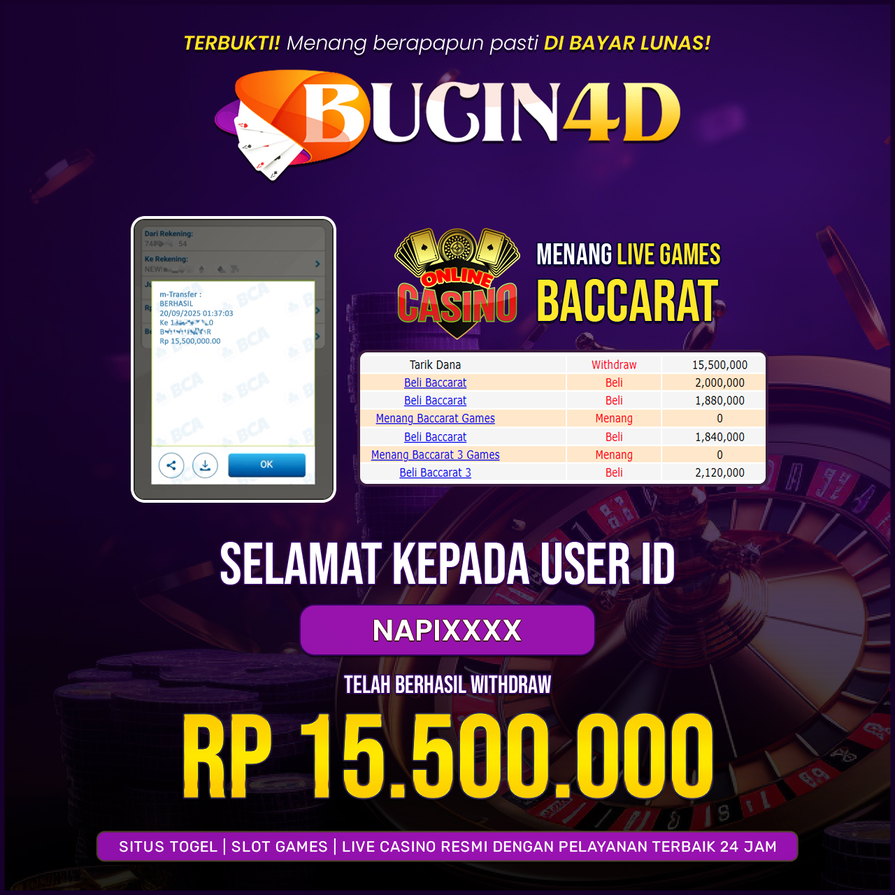 BUKTI JP LIVE CASINO