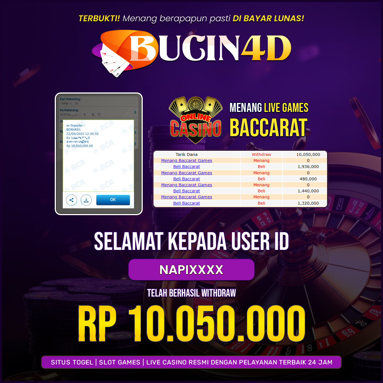 BUKTI JP LIVE CASINO