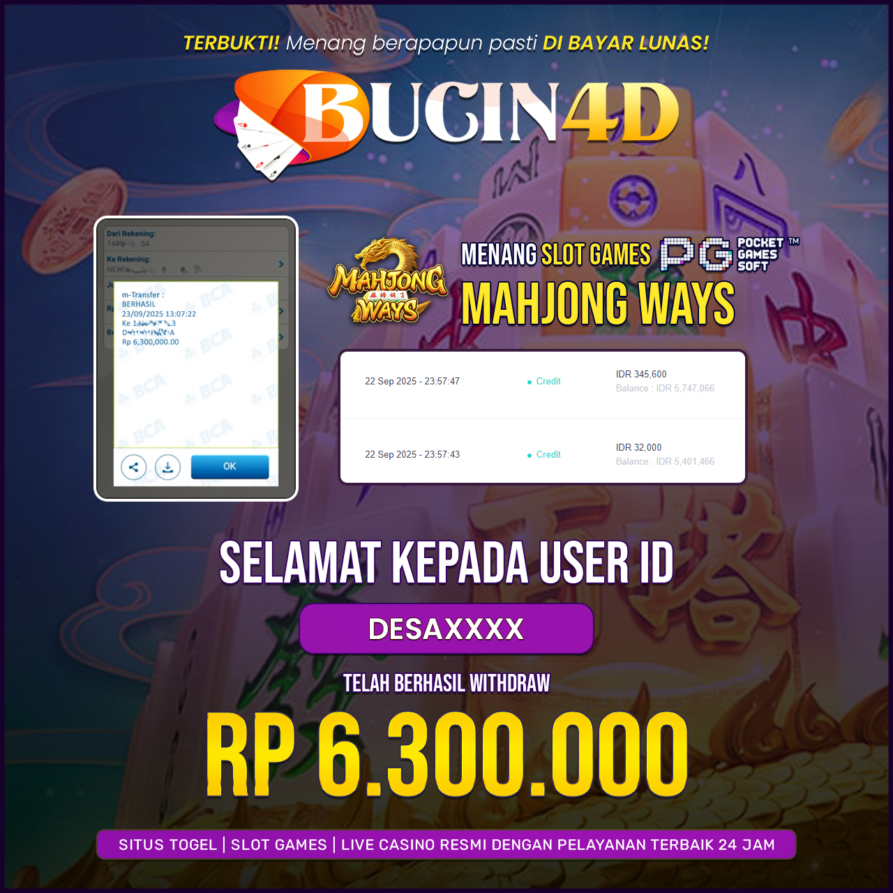 BUKTI JP SLOT PG SOFT