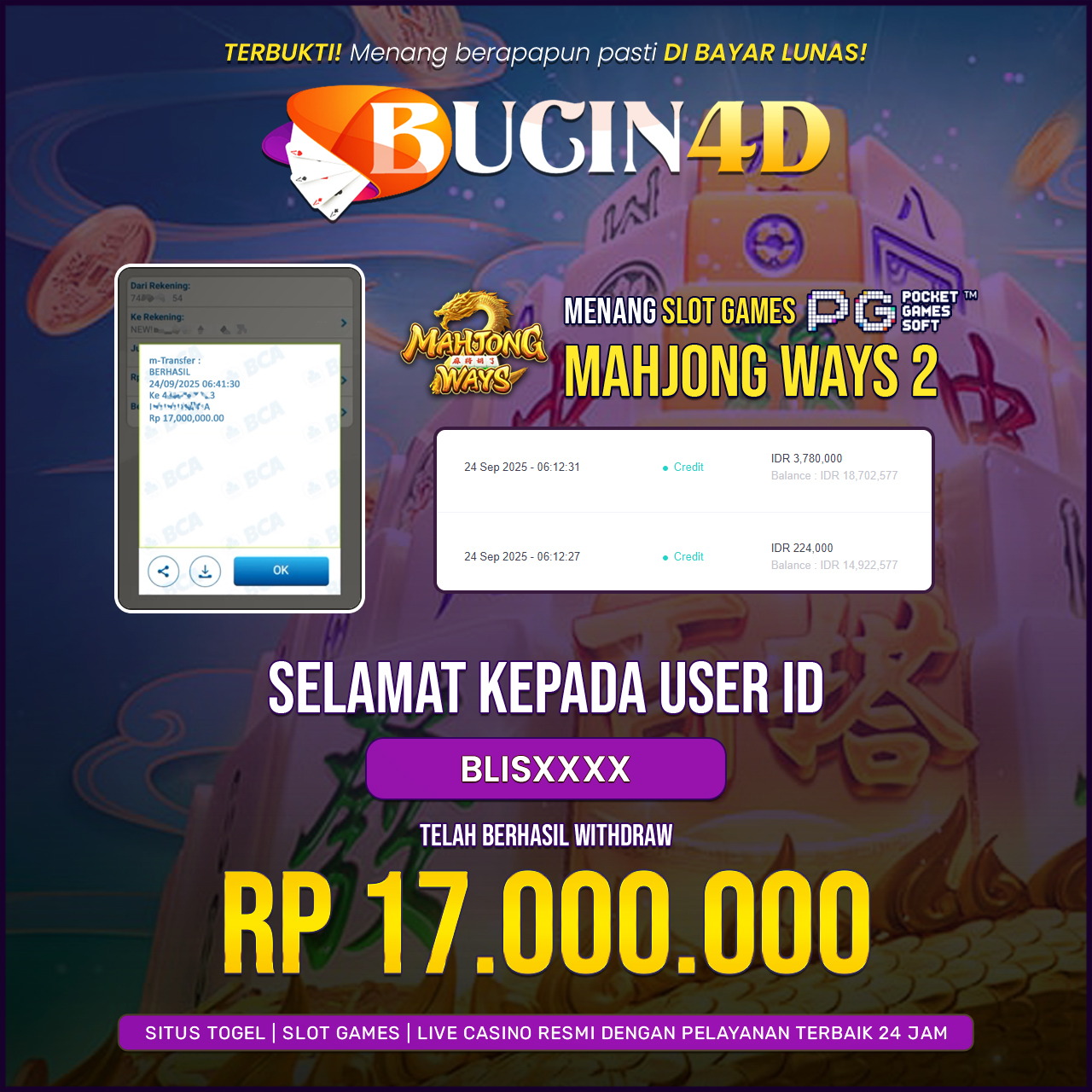 BUKTI JP SLOT PG SOFT