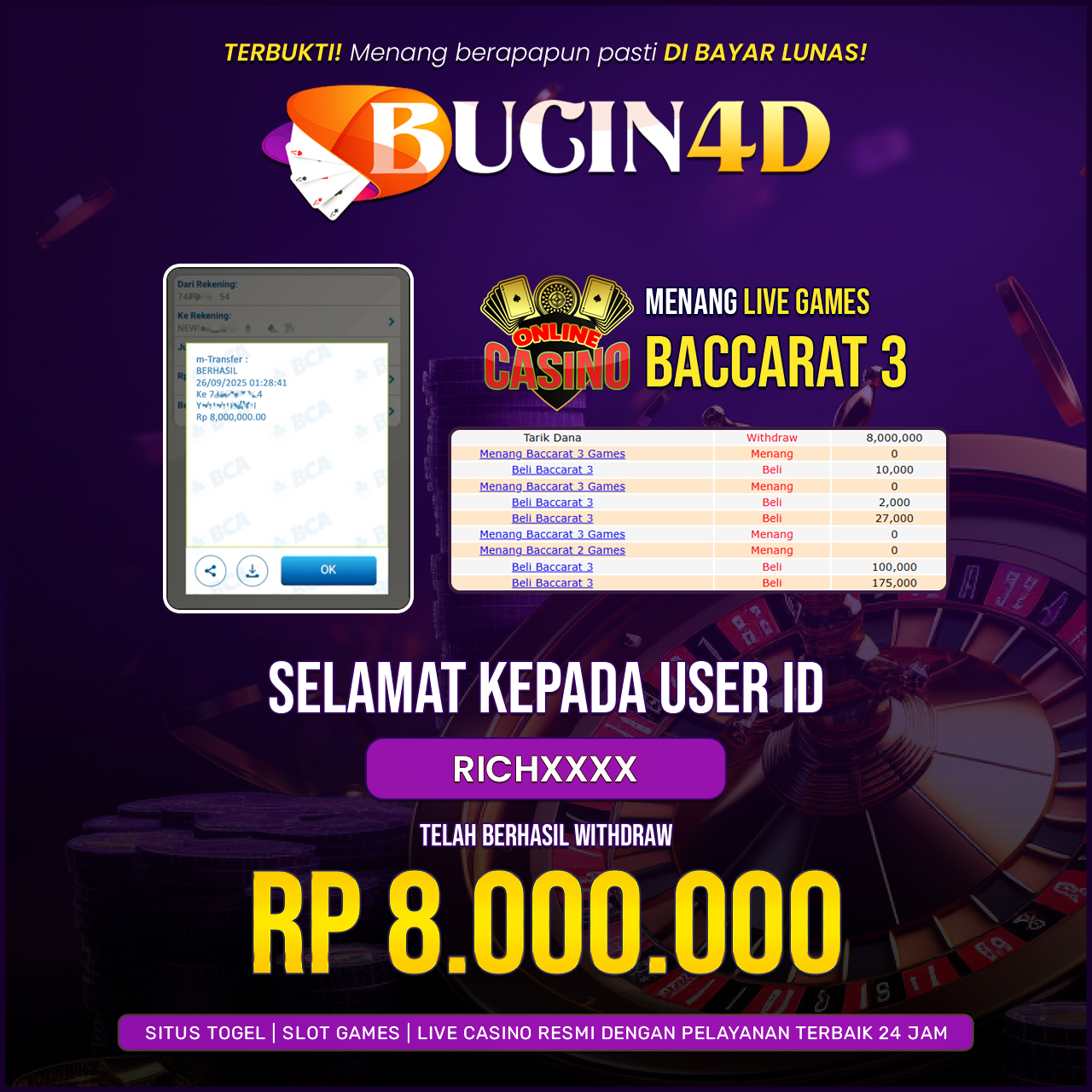 BUKTI JP LIVE CASINO