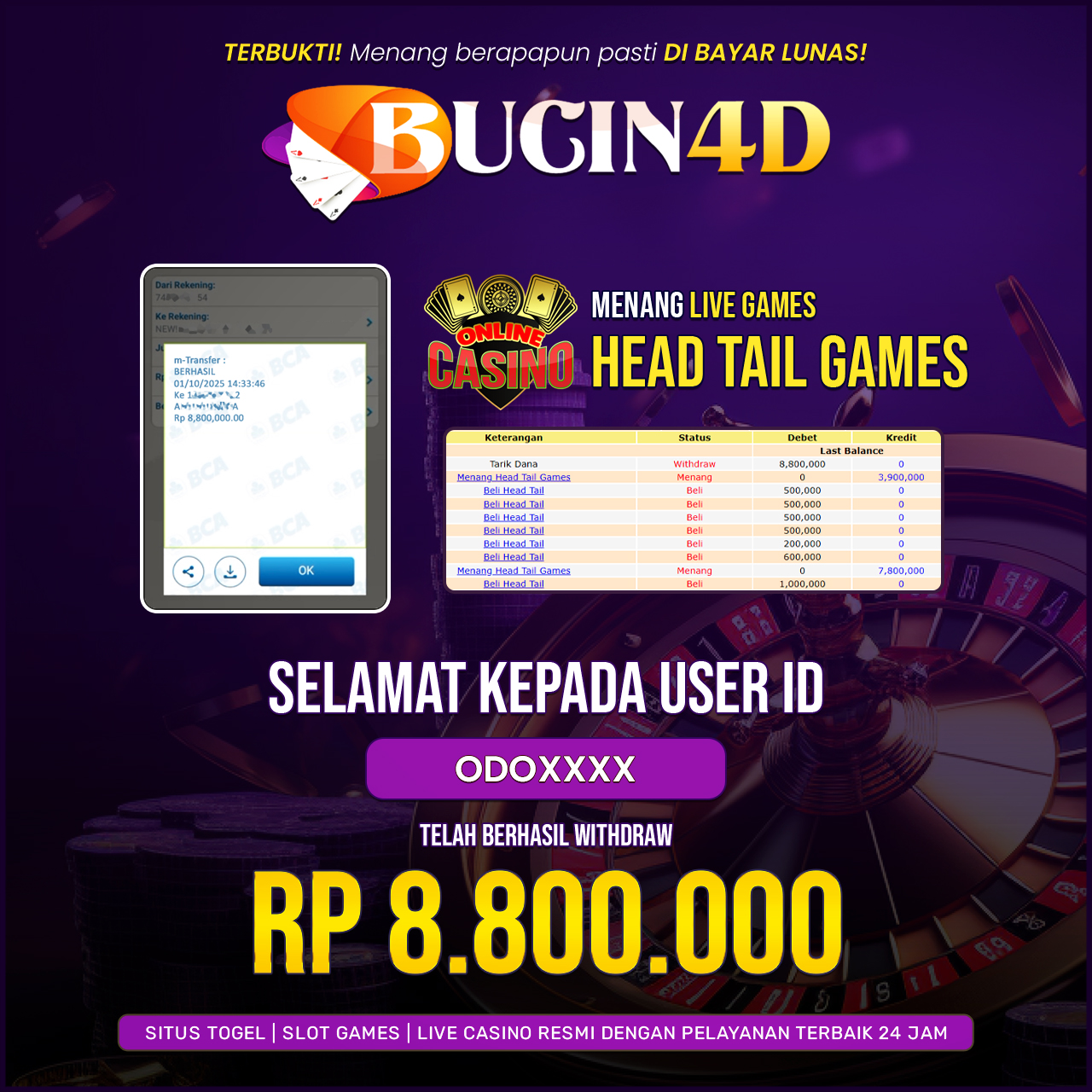 BUKTI JP LIVE CASINO