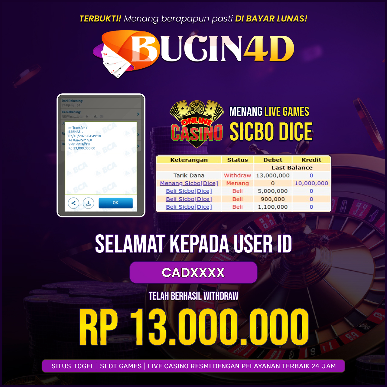 BUKTI JP LIVE CASINO