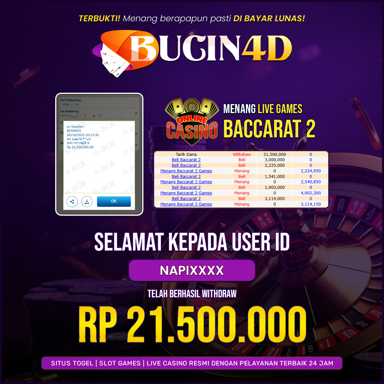 BUKTI JP LIVE CASINO
