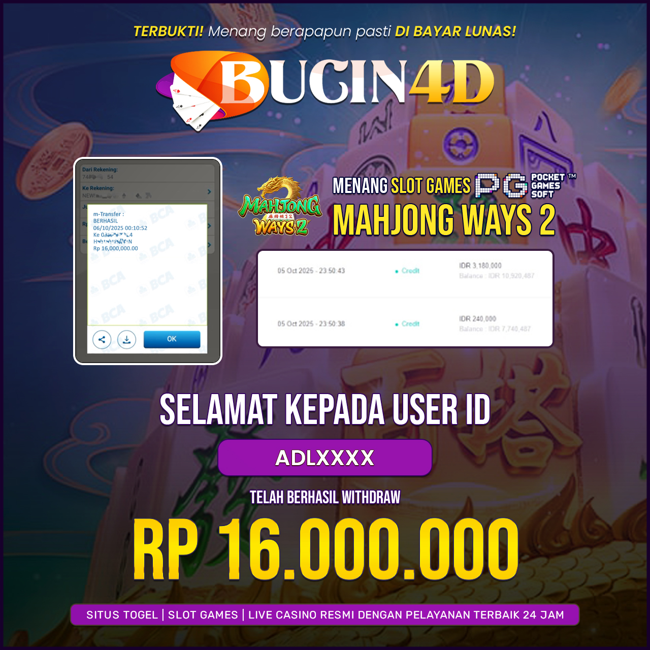 BUKTI JP SLOT PG SOFT