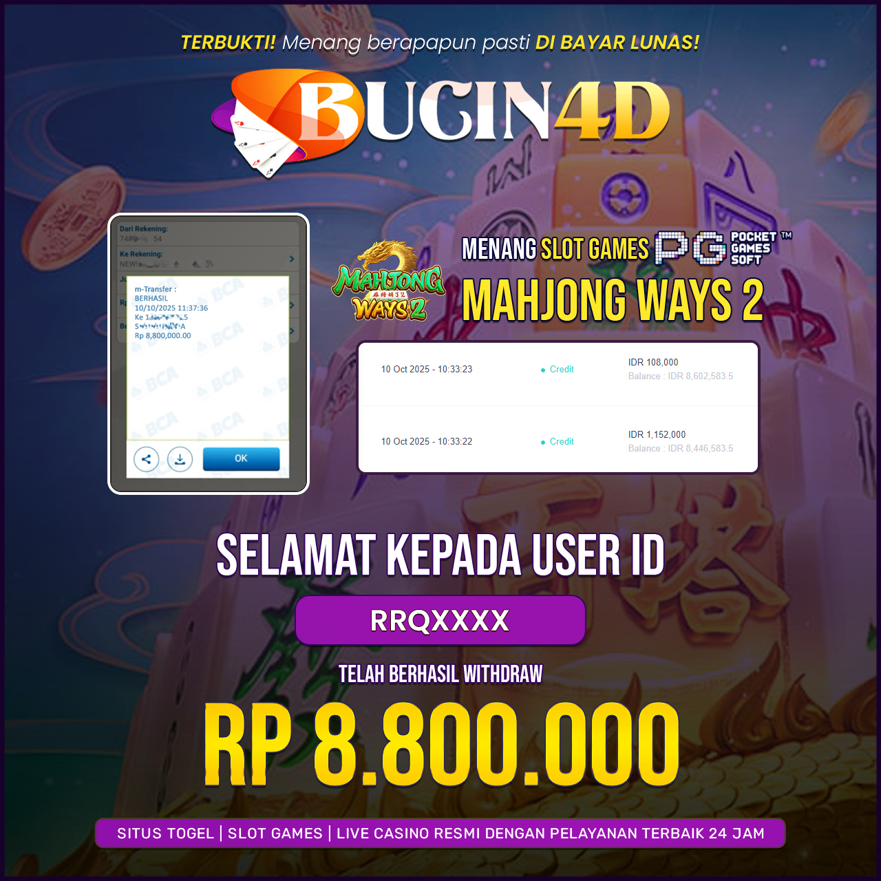 BUKTI JP SLOT PG SOFT