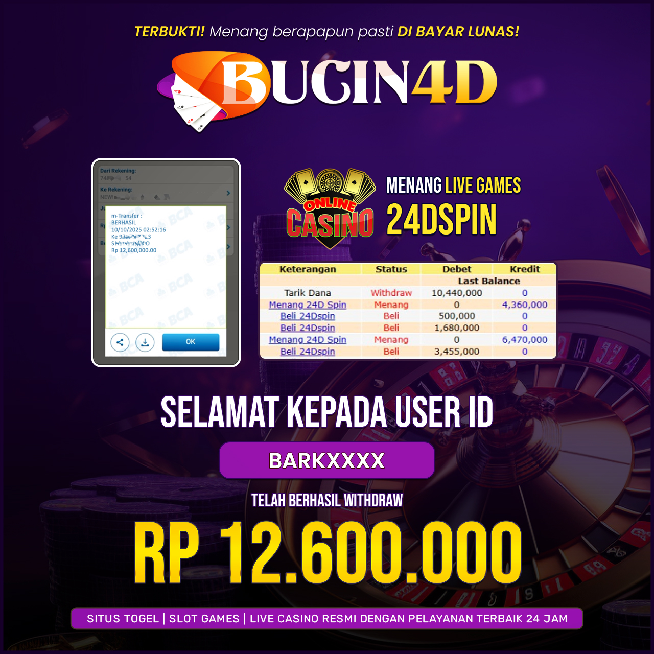 BUKTI JP LIVE CASINO