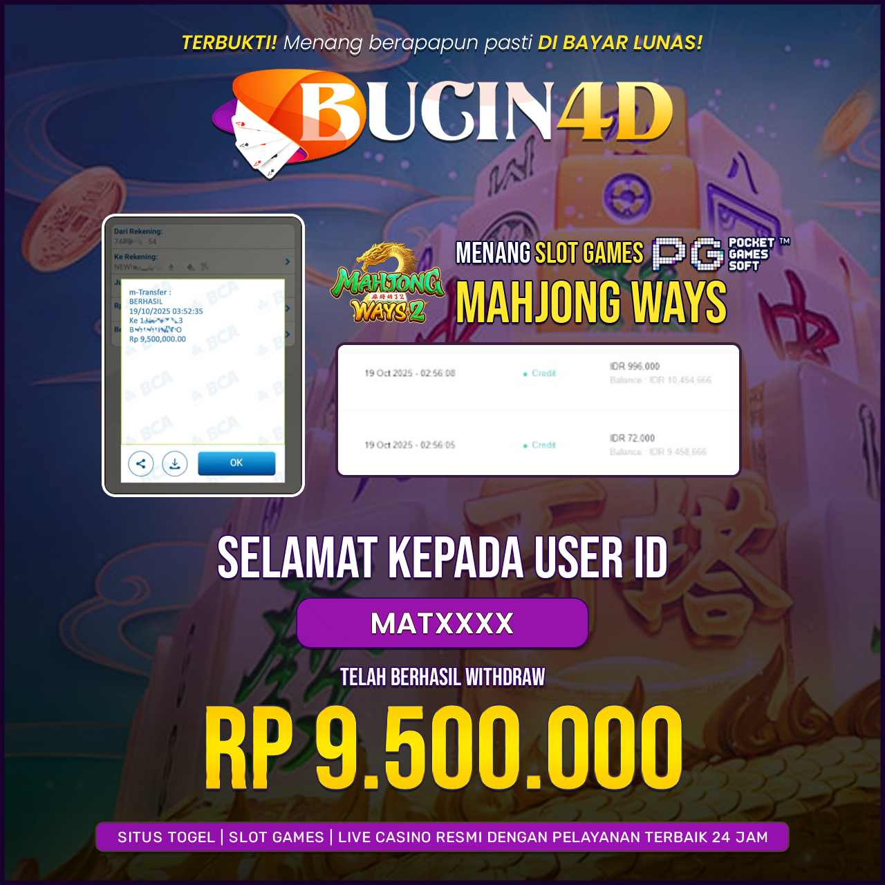 BUKTI JP SLOT PG SOFT