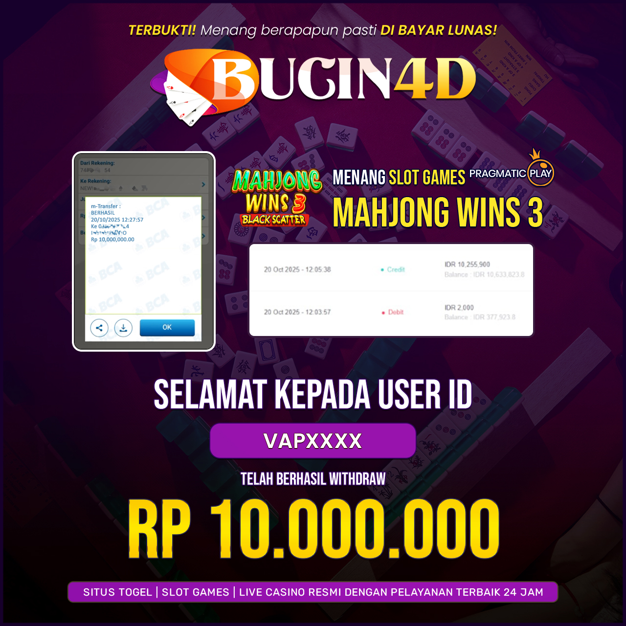 BUKTI JP SLOT PRAGMATIC PLAY