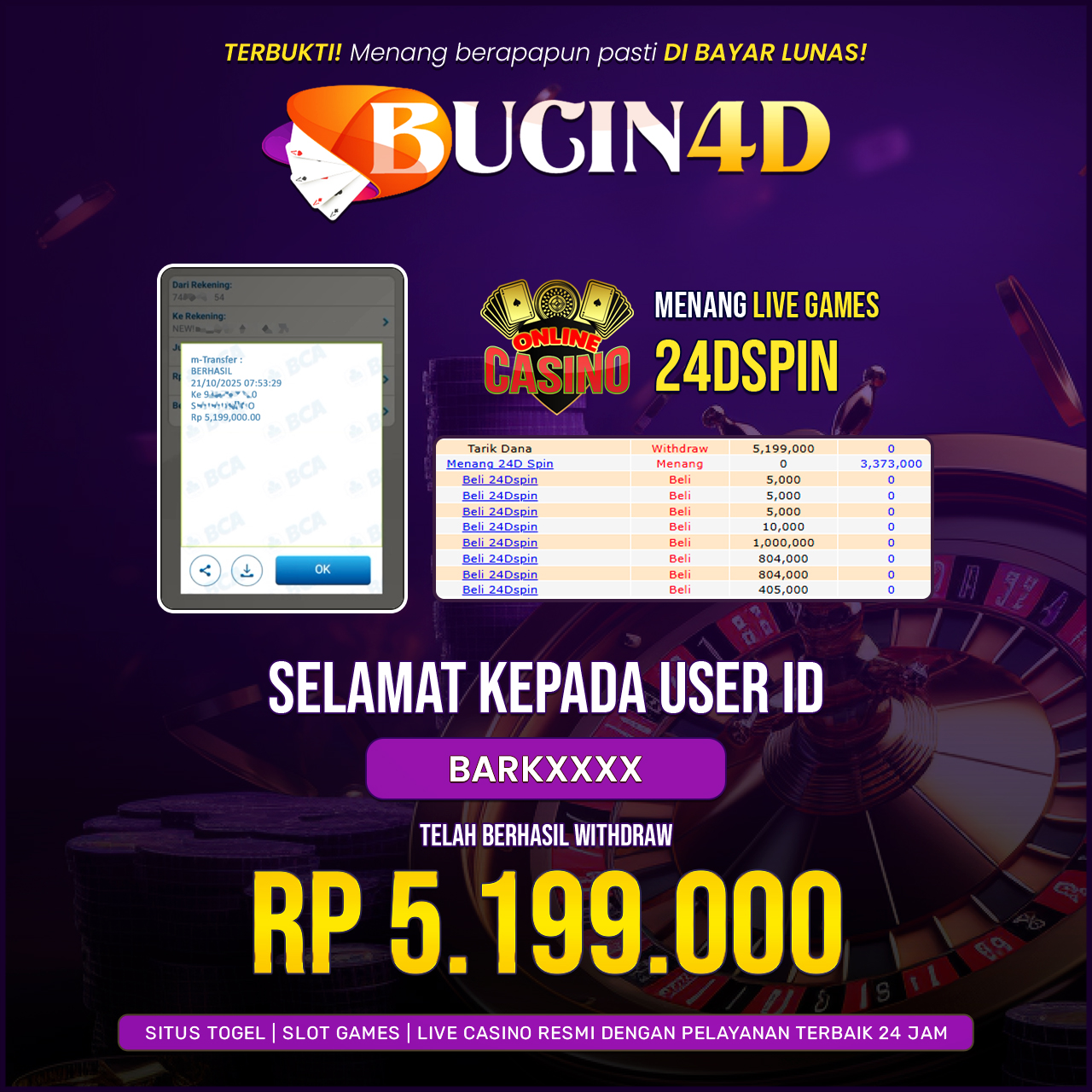 BUKTI JP LIVE CASINO