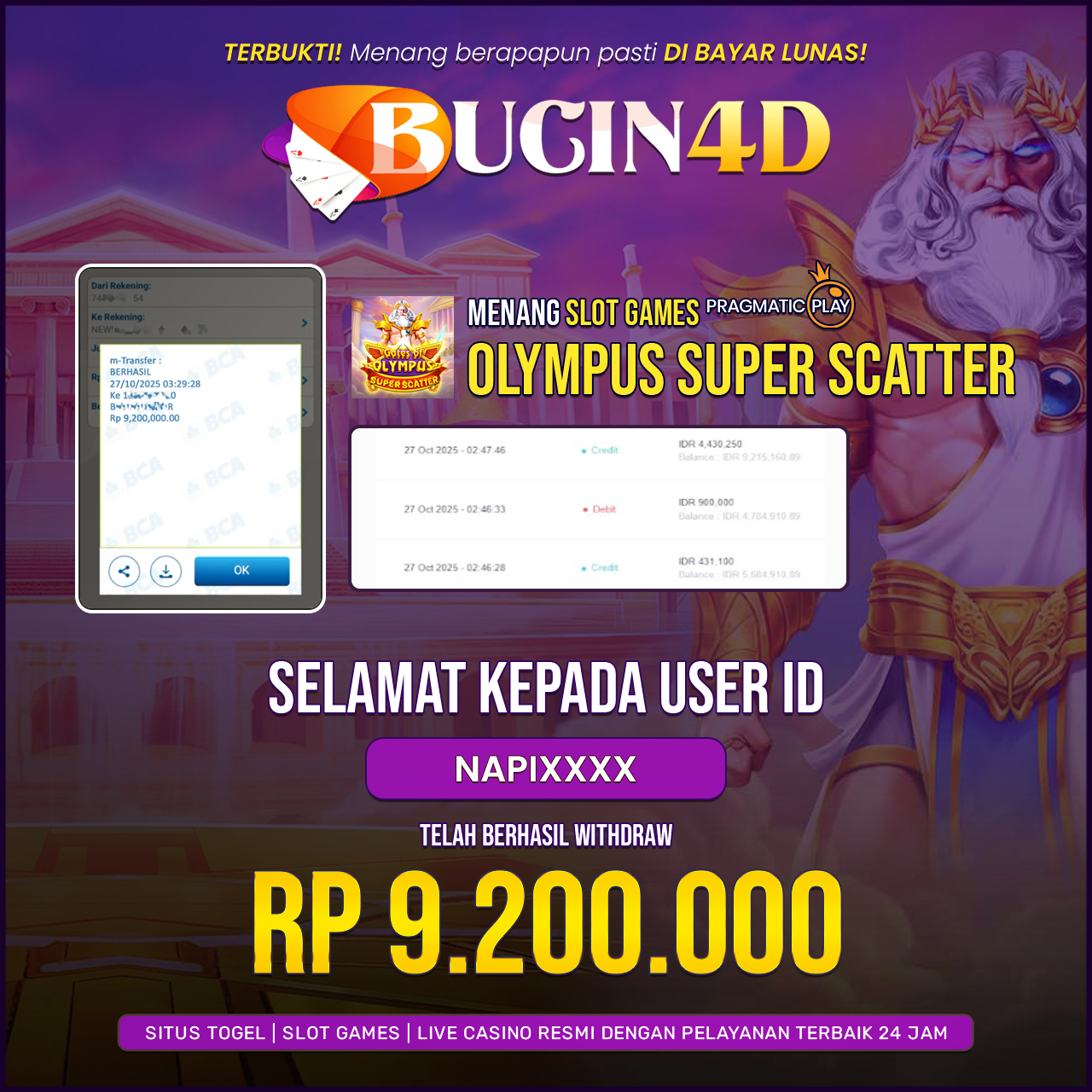 BUKTI JP SLOT PRAGMATIC PLAY