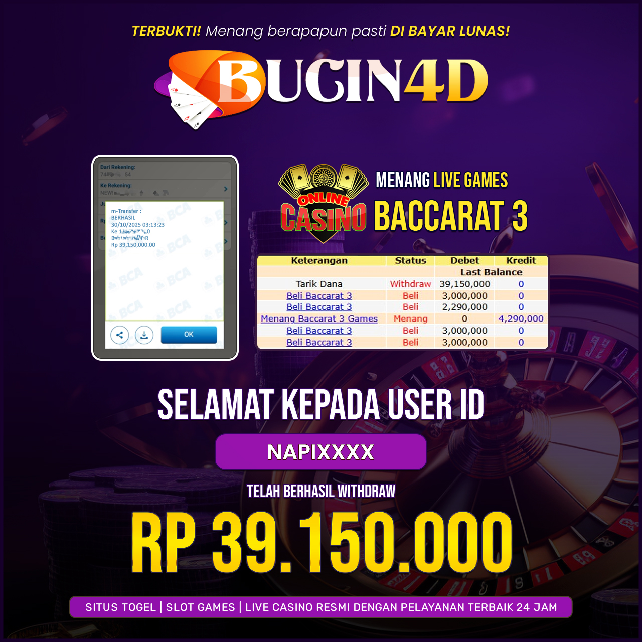 BUKTI JP LIVE CASINO