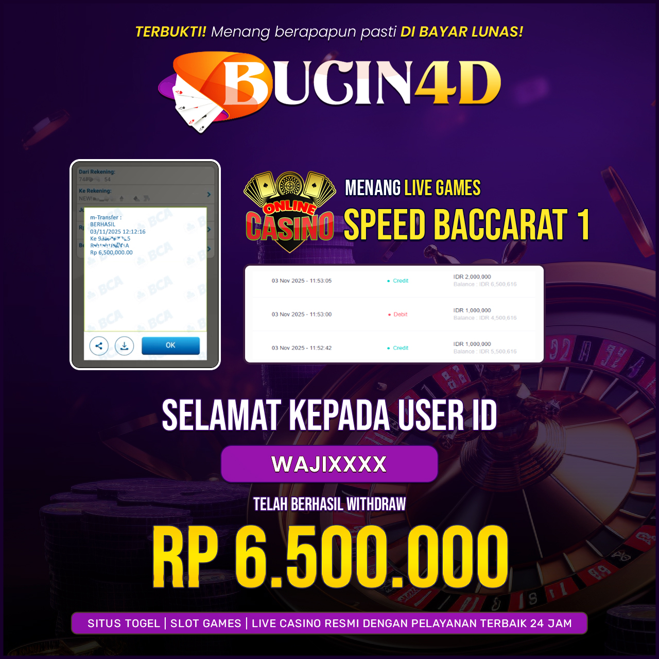 BUKTI JP LIVE CASINO