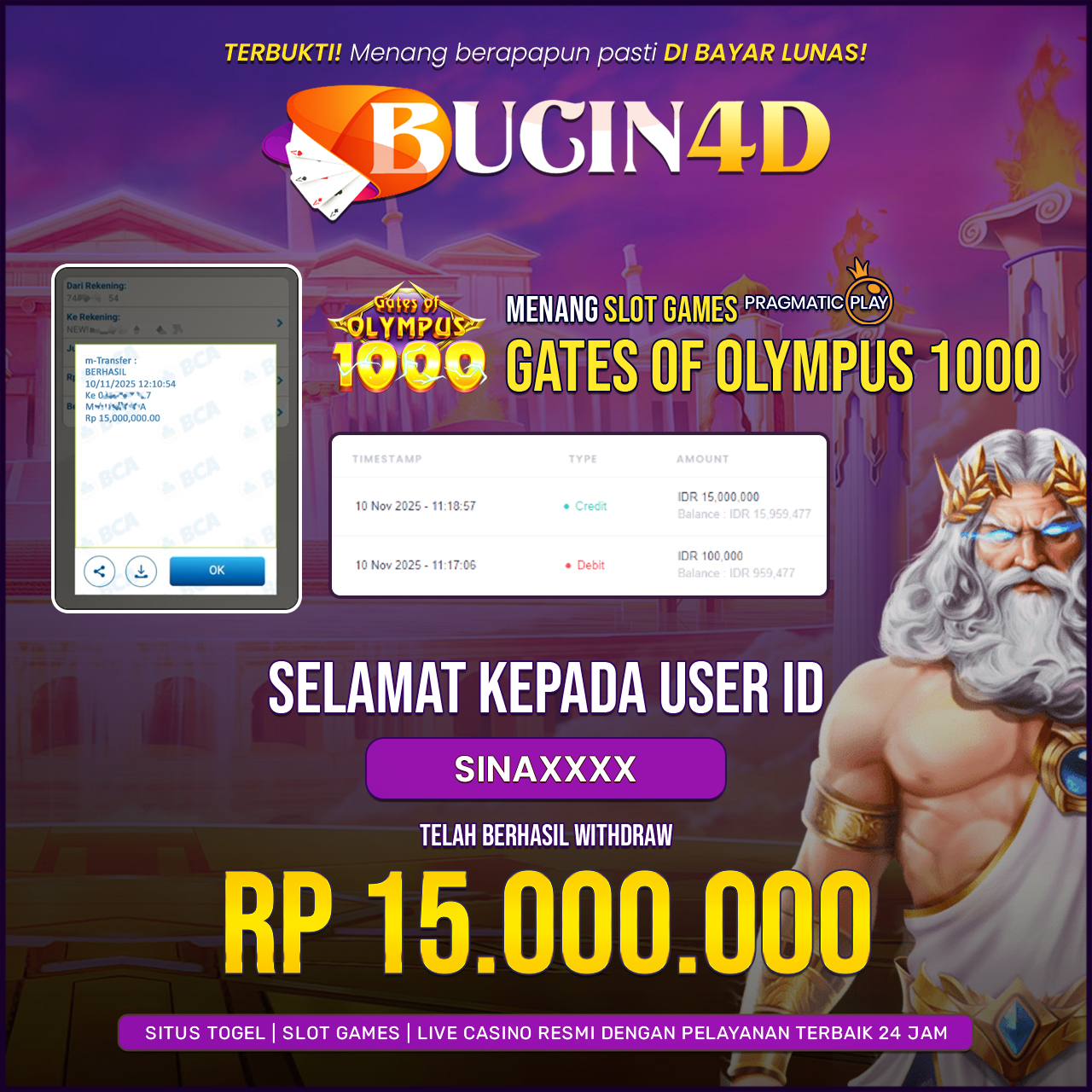 BUKTI JP SLOT PRAGMATIC PLAY