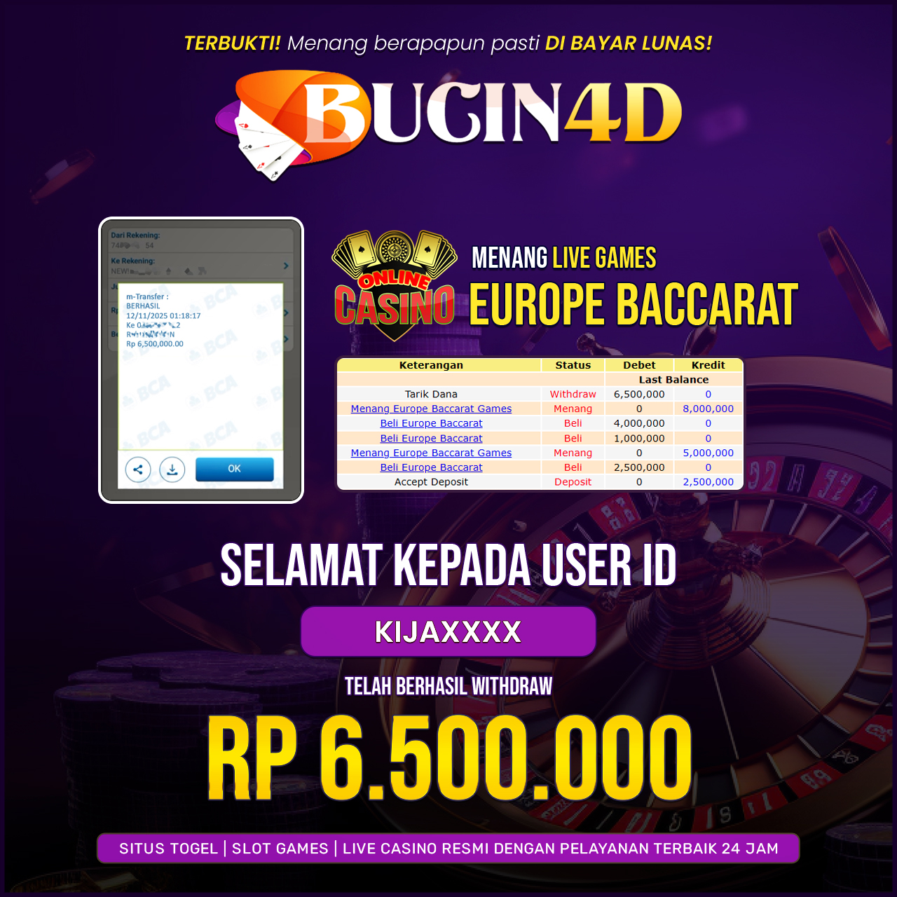 BUKTI JP LIVE CASINO