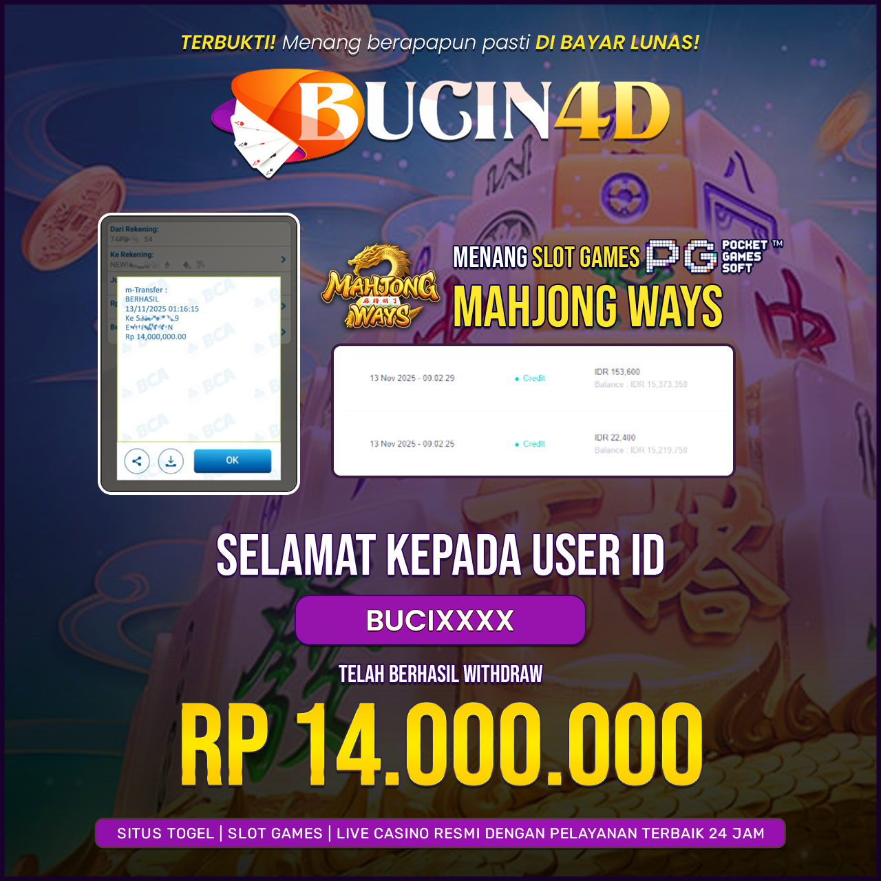 BUKTI JP SLOT PG SOFT