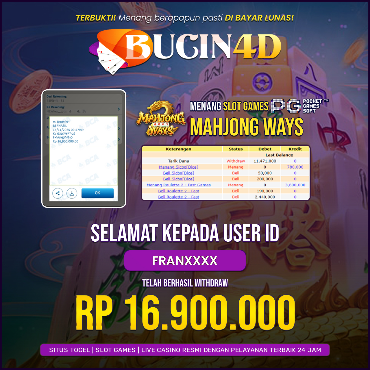 BUKTI JP SLOT PG SOFT