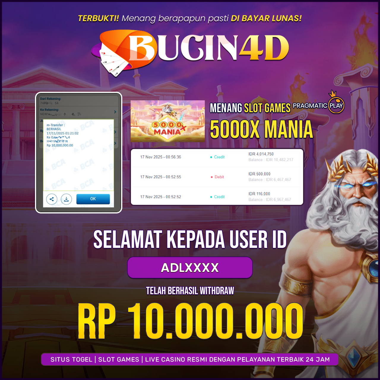 BUKTI JP SLOT PRAGMATIC PLAY