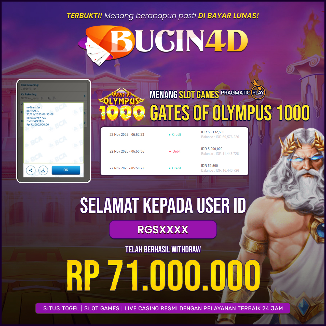 BUKTI JP SLOT PRAGMATIC PLAY