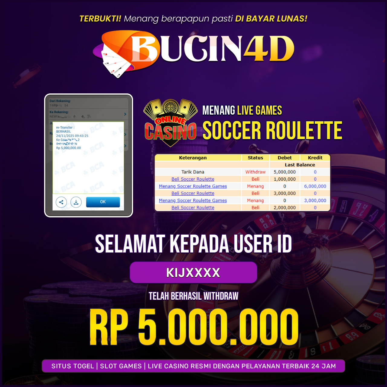 BUKTI JP LIVE CASINO